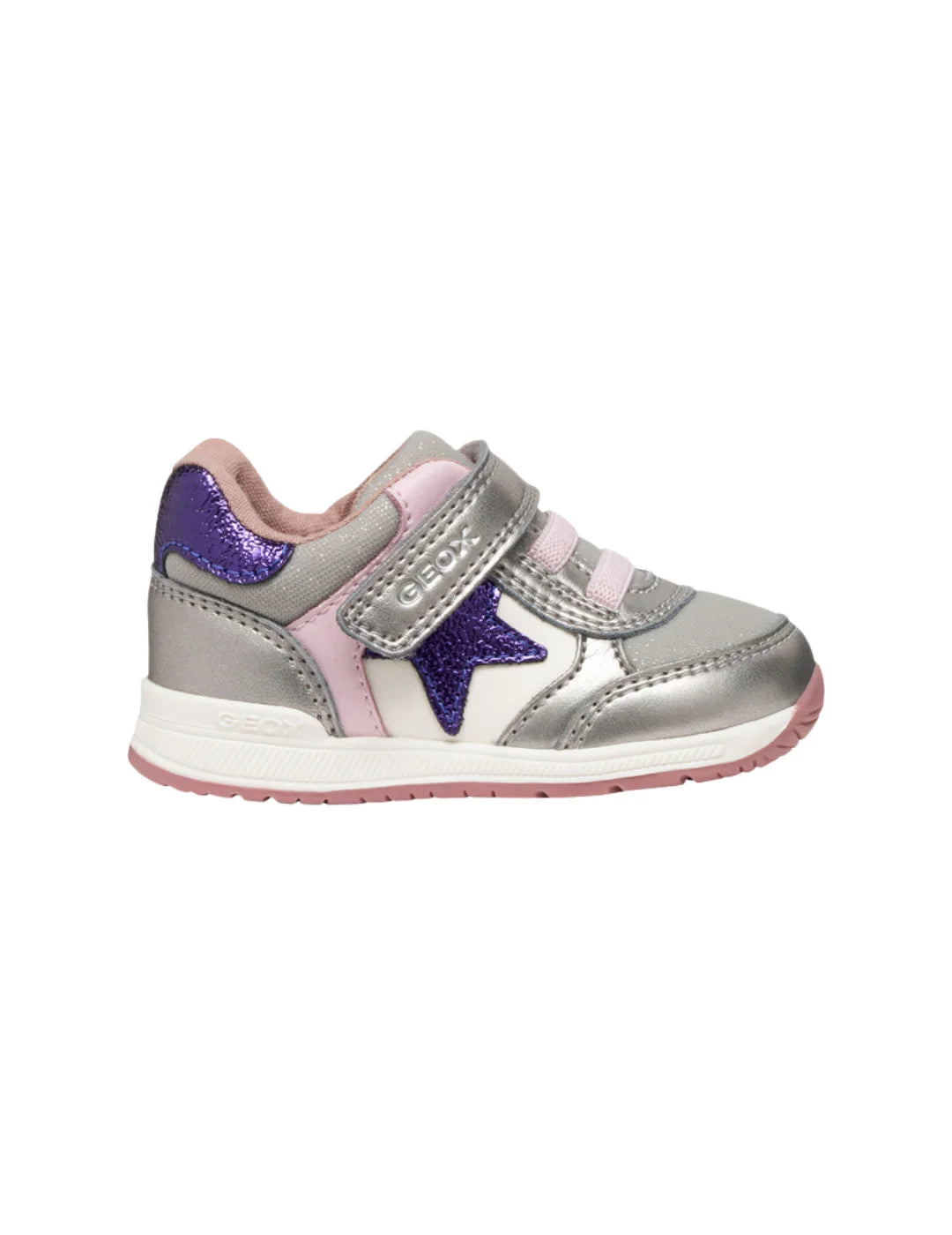 Zapatilla Primeros Pasos GEOX Rishon Plata | Bicos de Fío