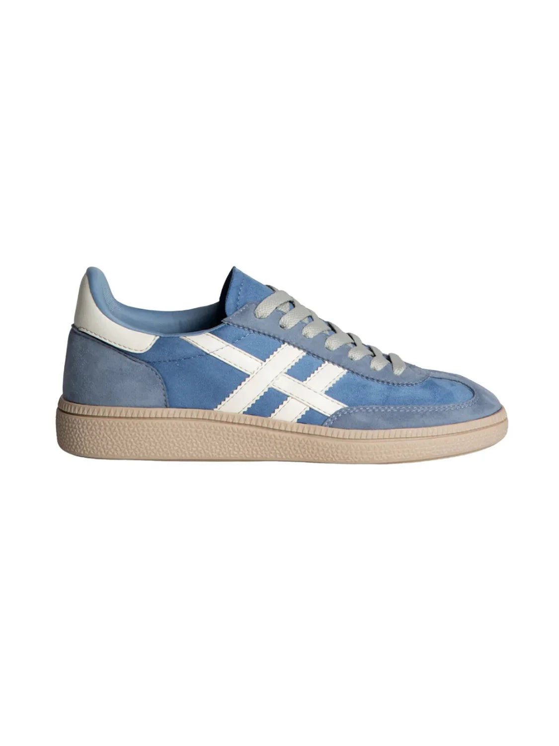 Zapatilla Retro Corina Franjas Azul | Bicos de Fío
