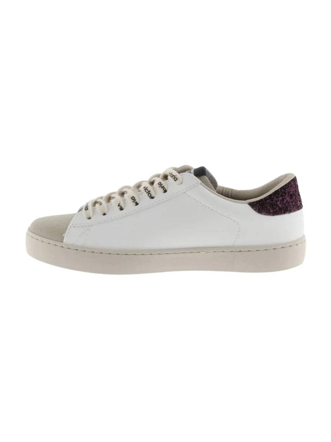 Zapatilla Victoria Berlin Blanco-Burdeos | Bicos de Fío
