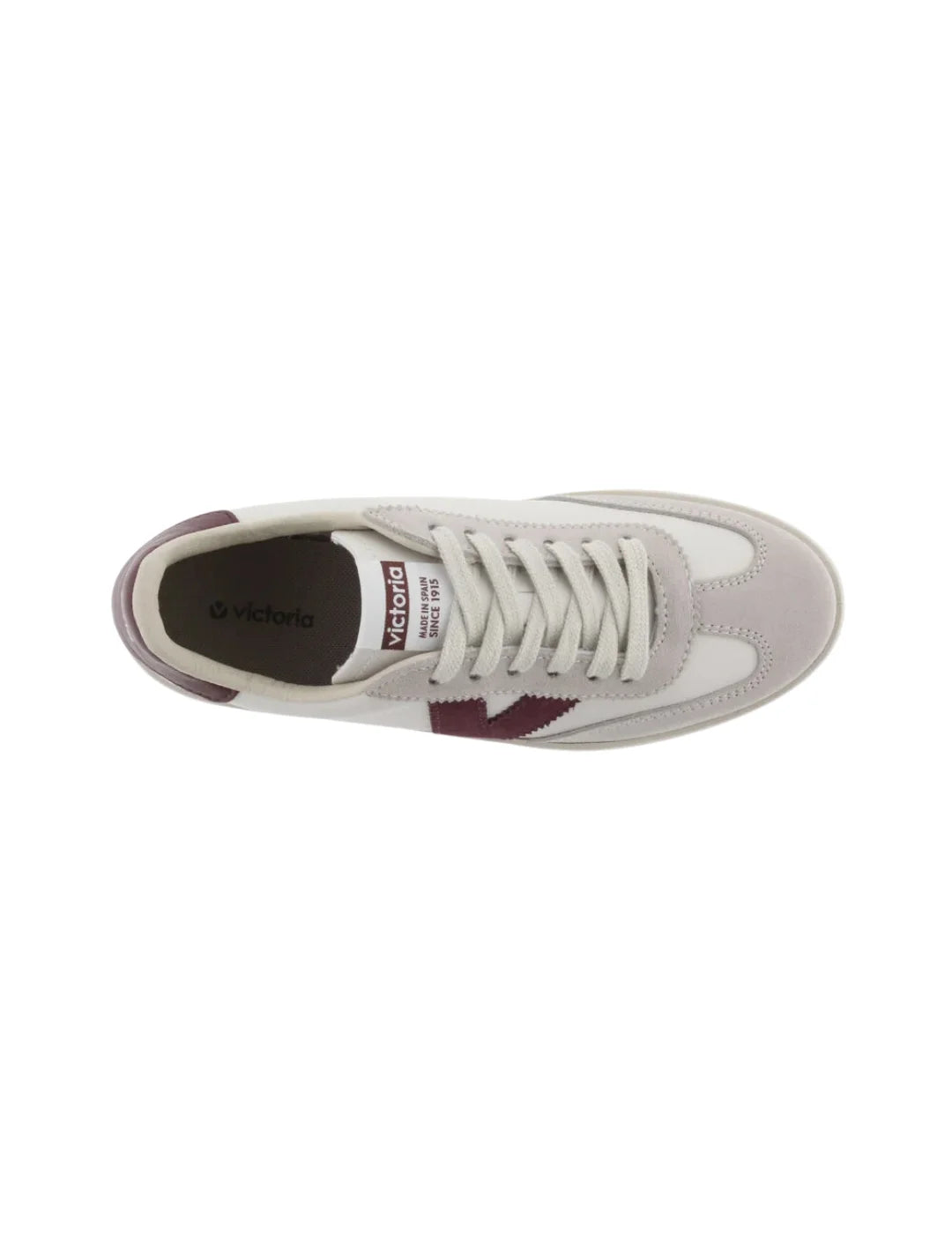 Zapatilla Victoria Berlin Blanco-Granate | Bicos de Fío