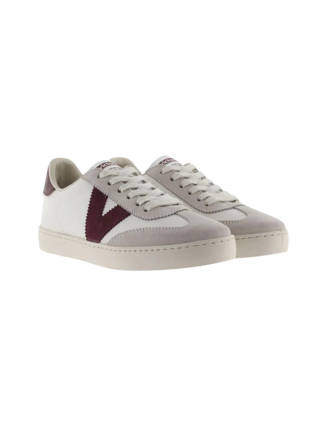 Zapatilla Victoria Berlin Blanco-Granate | Bicos de Fío