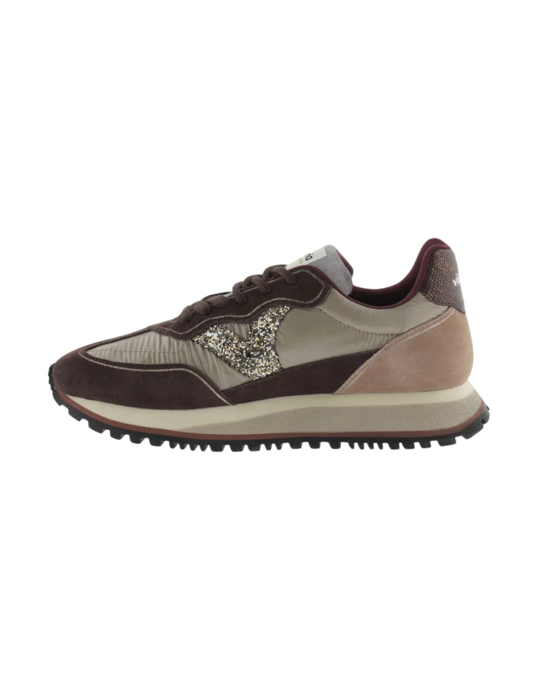 Zapatilla Victoria Viento Serraje Glitter Platino | Bicos de Fío