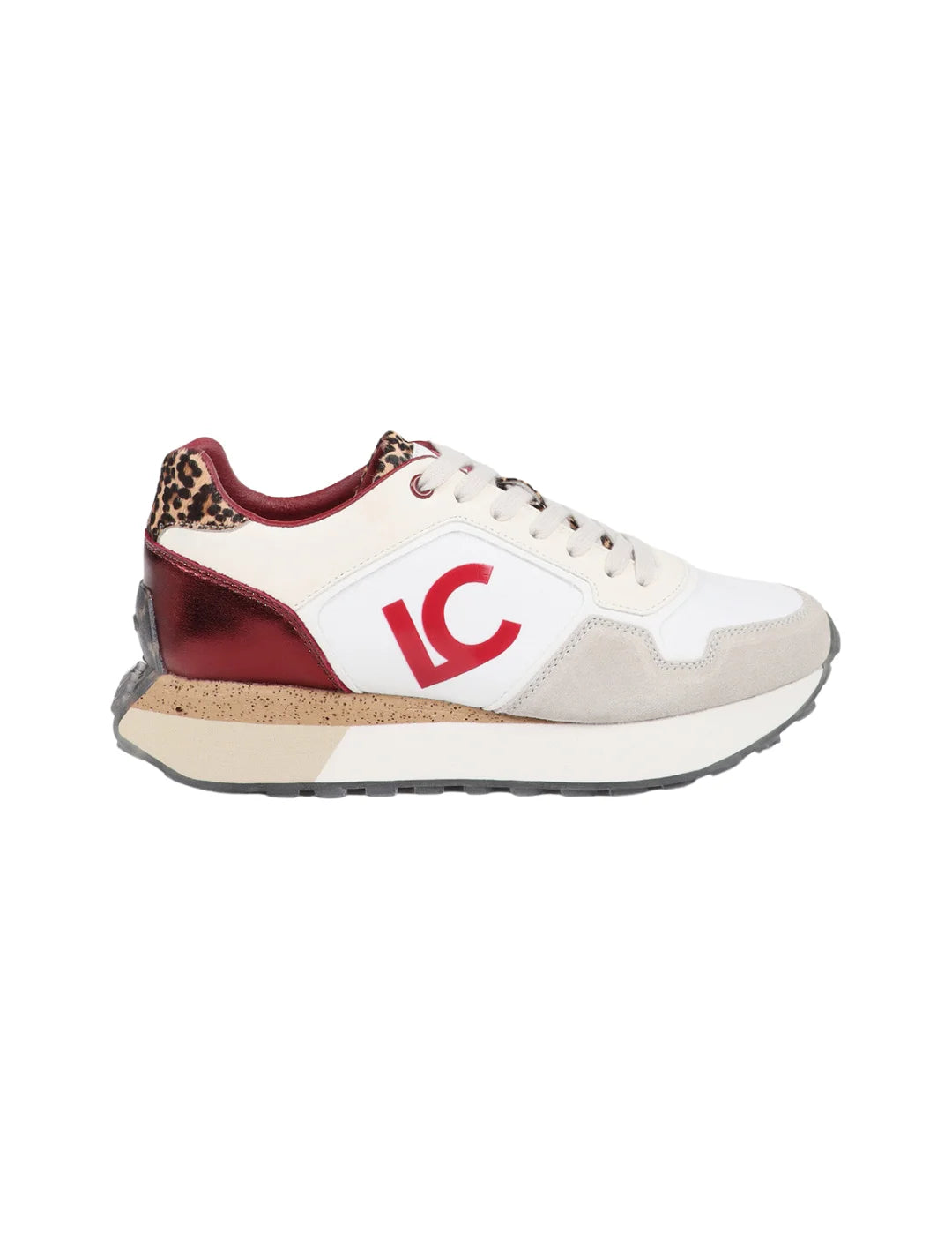 Zapatilla Lola Casademunt Animal Print Blanco | Bicos de Fío