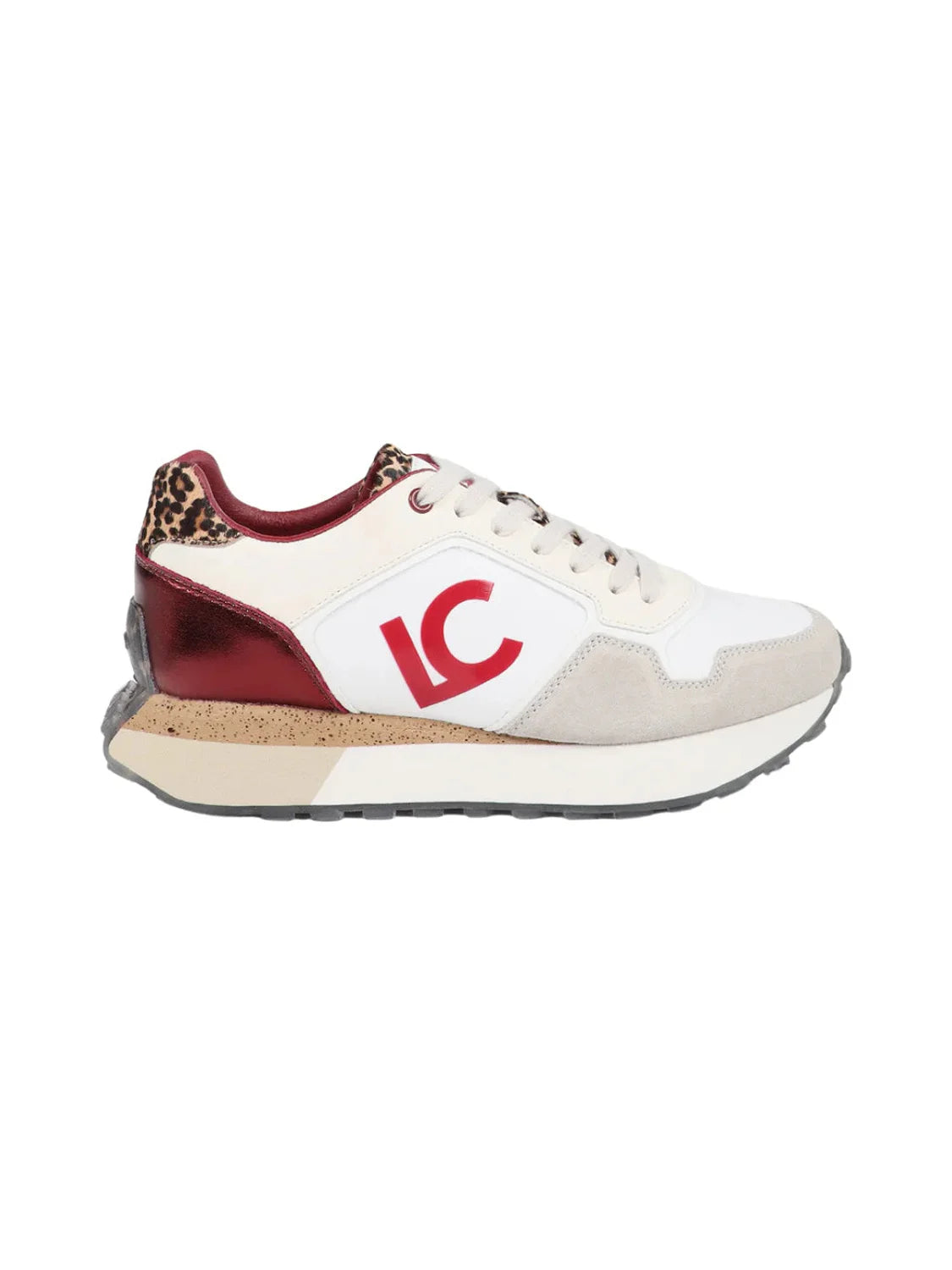 Zapatilla Lola Casademunt Animal Print Blanco | Bicos de Fío