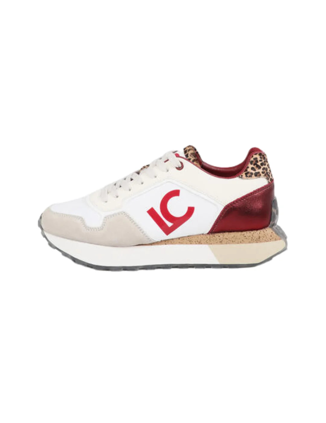 Zapatilla Lola Casademunt Animal Print Blanco | Bicos de Fío