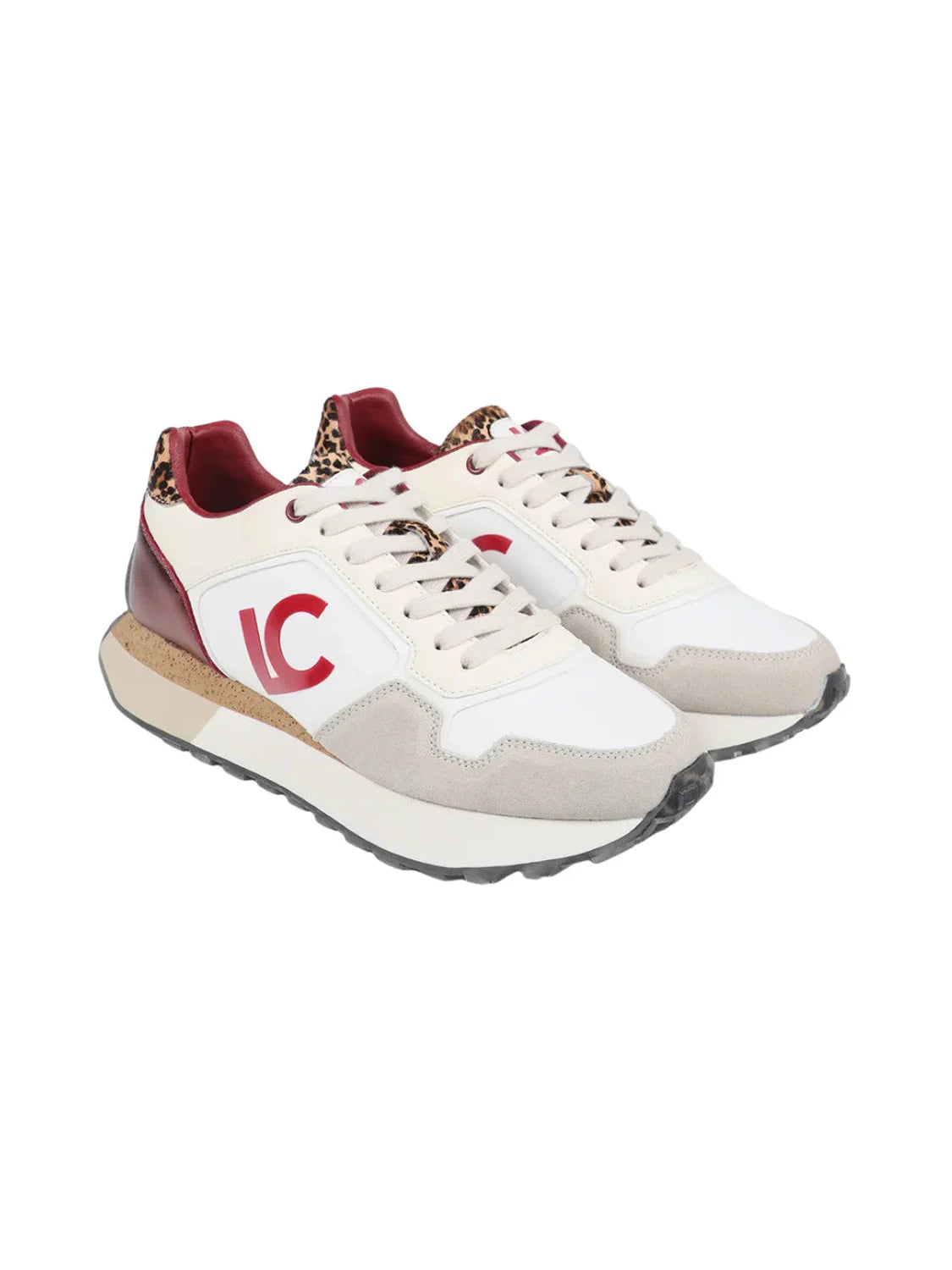 Zapatilla Lola Casademunt Animal Print Blanco | Bicos de Fío