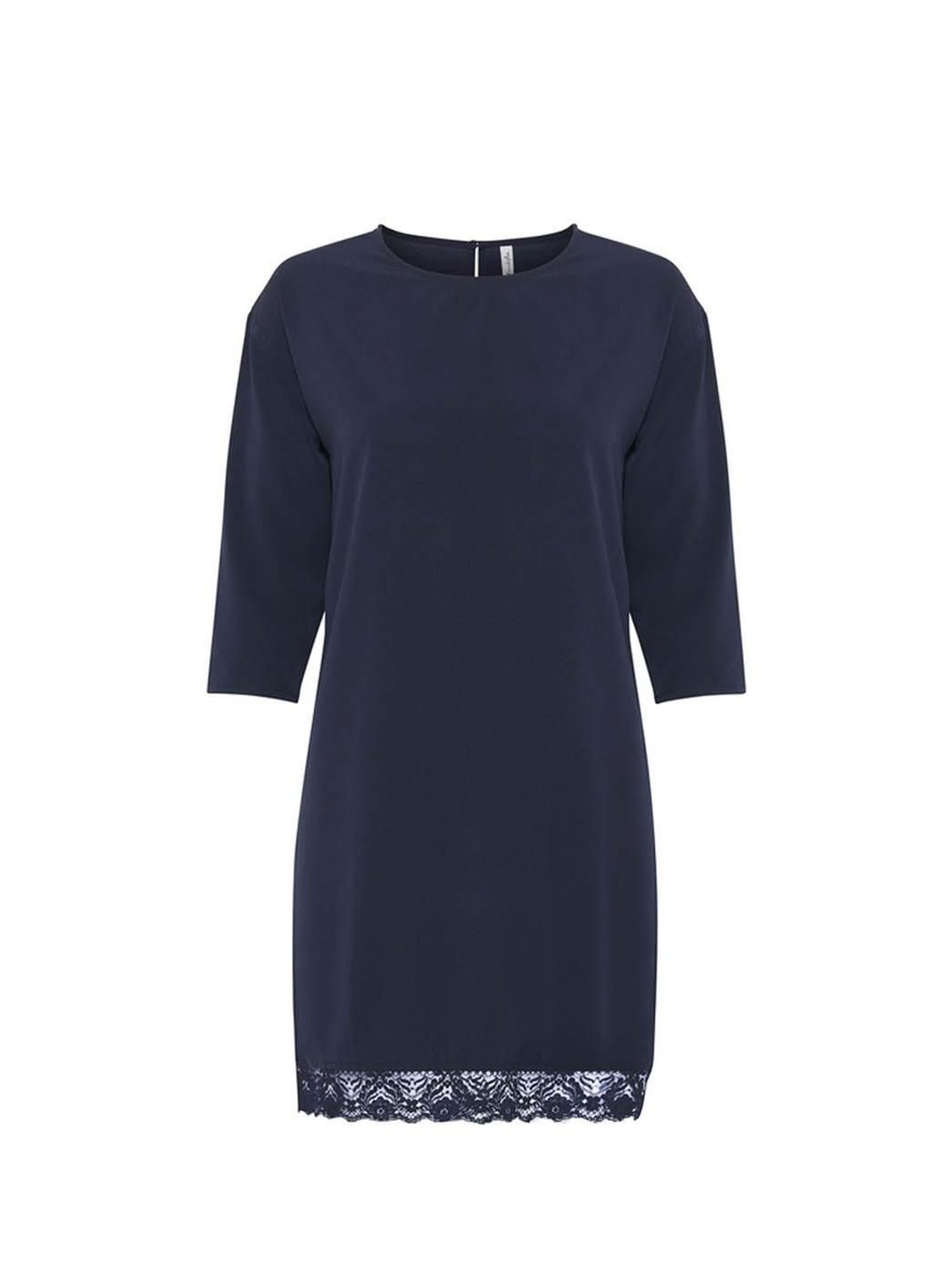 Vestido BLENDSHE Mette Puntilla Marino - Bicos de Fío