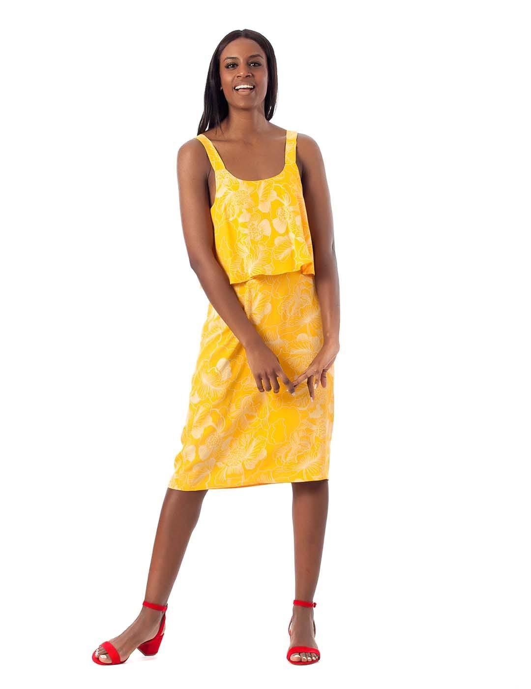 Vestido ICHI Damia Oro