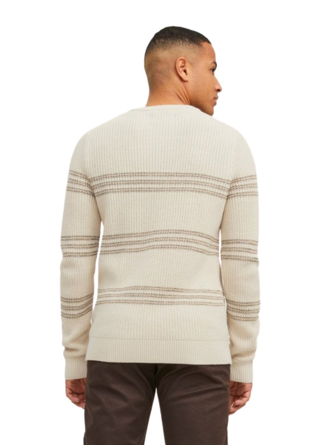 Jersey de rayas Jack and Jones Beige - Bicos de Fío