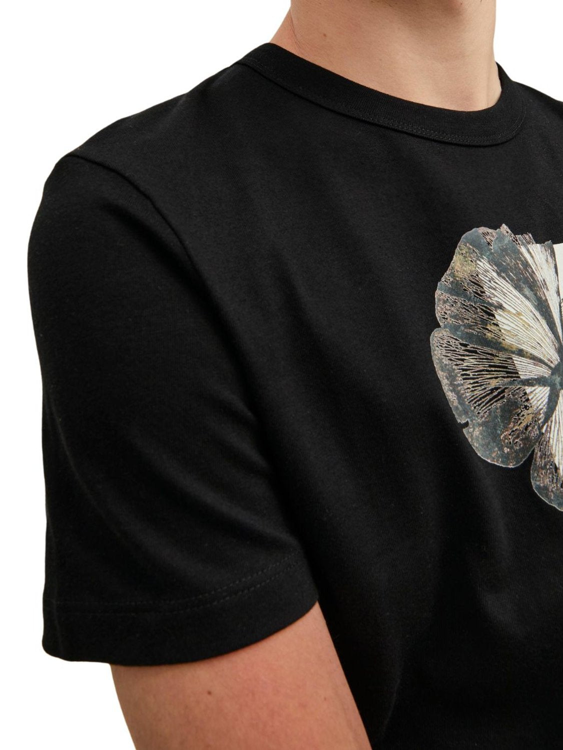 Camiseta Jack and Jones Premium Print Negro - Bicos de Fío