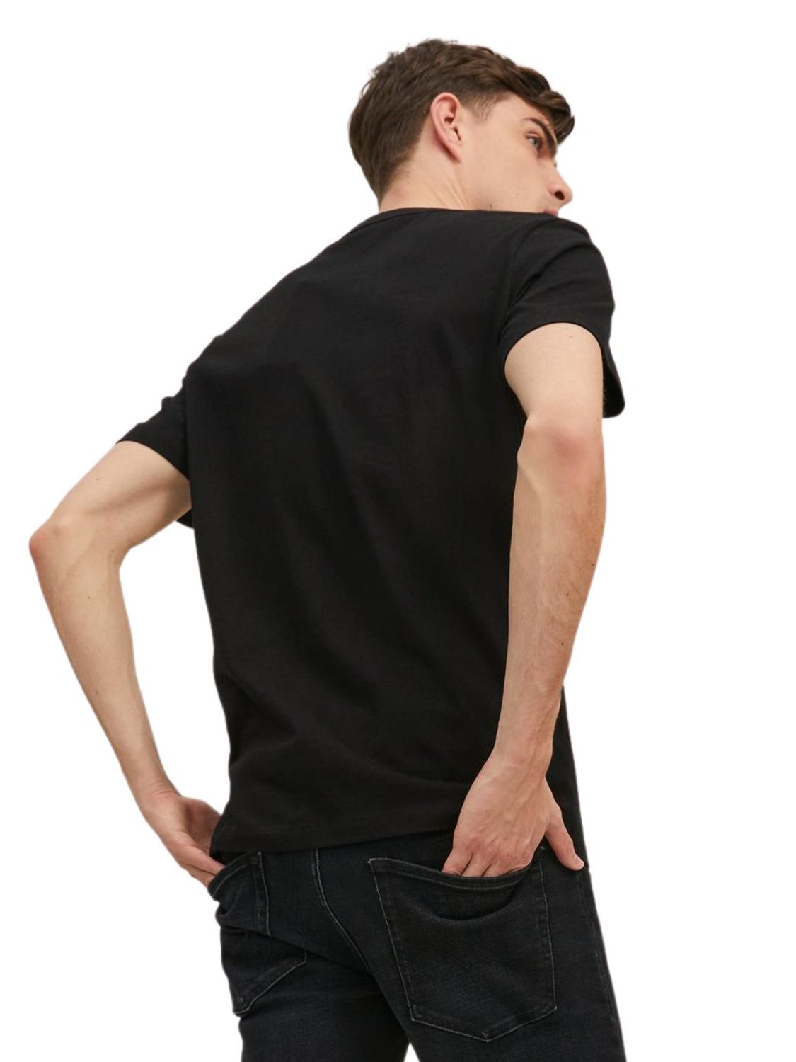 Camiseta Jack and Jones Premium Print Negro - Bicos de Fío
