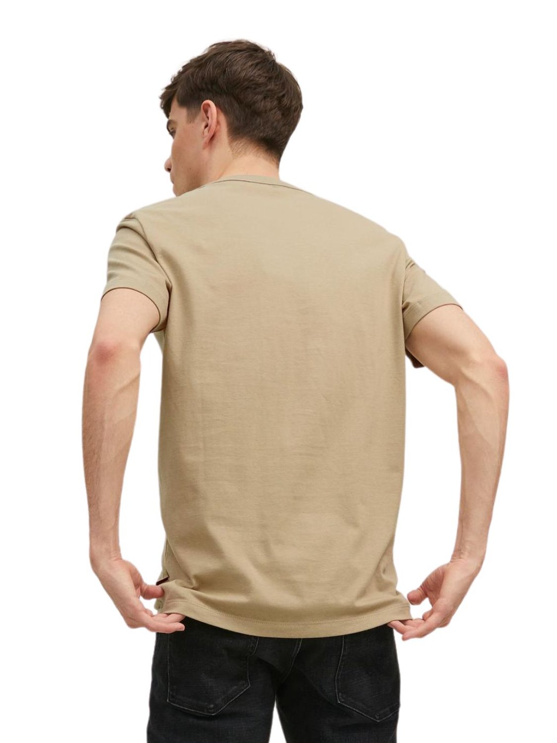 Camiseta Jack and Jones Premium Print Beige - Bicos de Fío