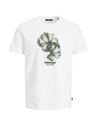 Camiseta Jack and Jones Premium Print Blanco - Bicos de Fío