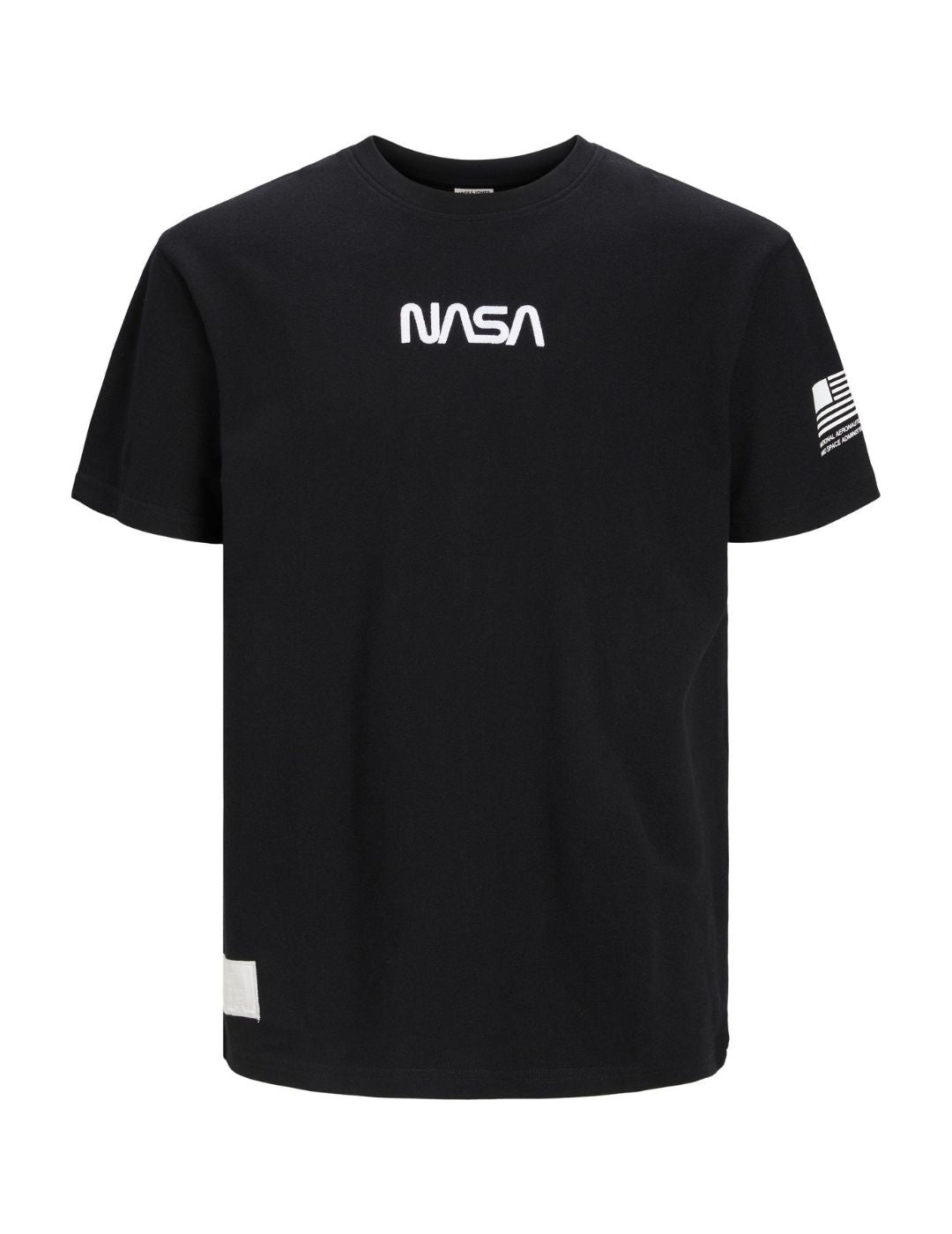 Camiseta Jack and Jones Nasa Negro - Bicos de Fío