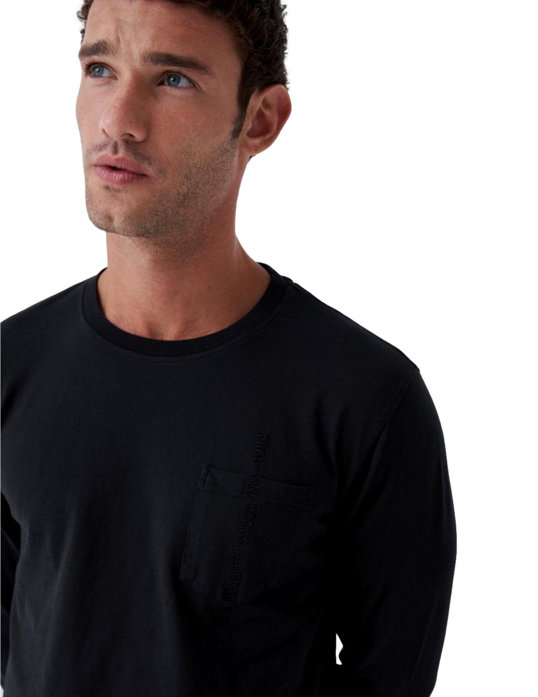 Camiseta de manga larga Salsa Negro - Bicos de Fío