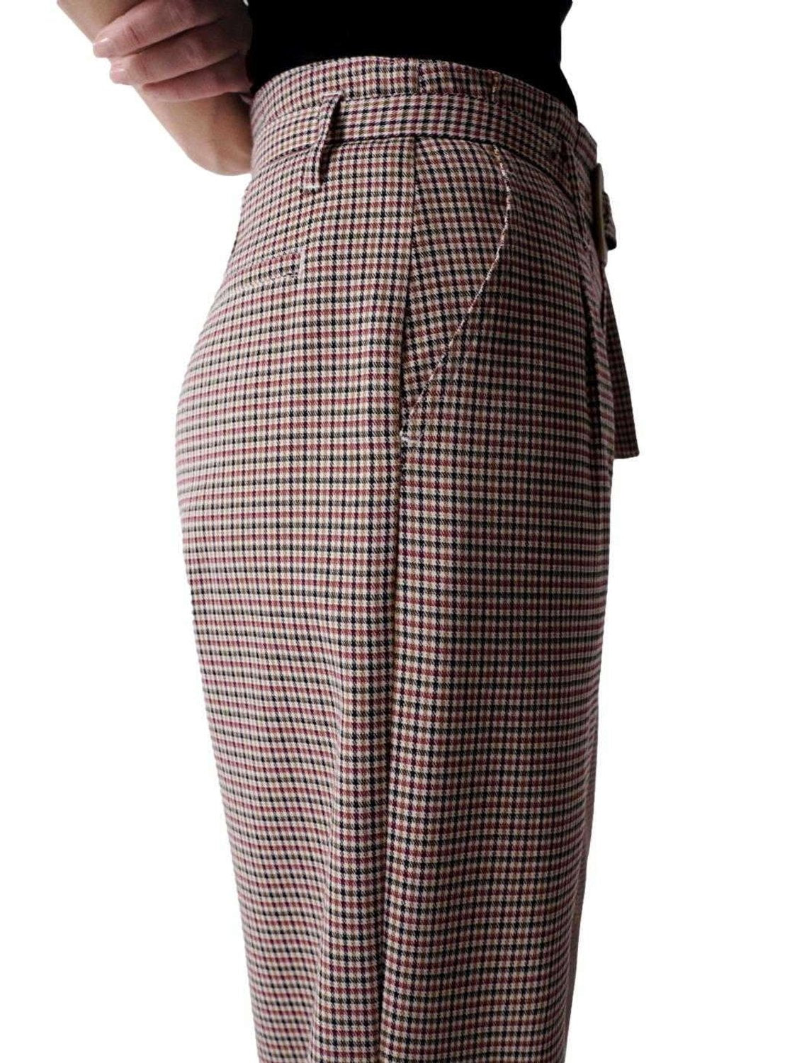 Pantalones Baggy de cuadros Salsa Arena - Bicos de Fío