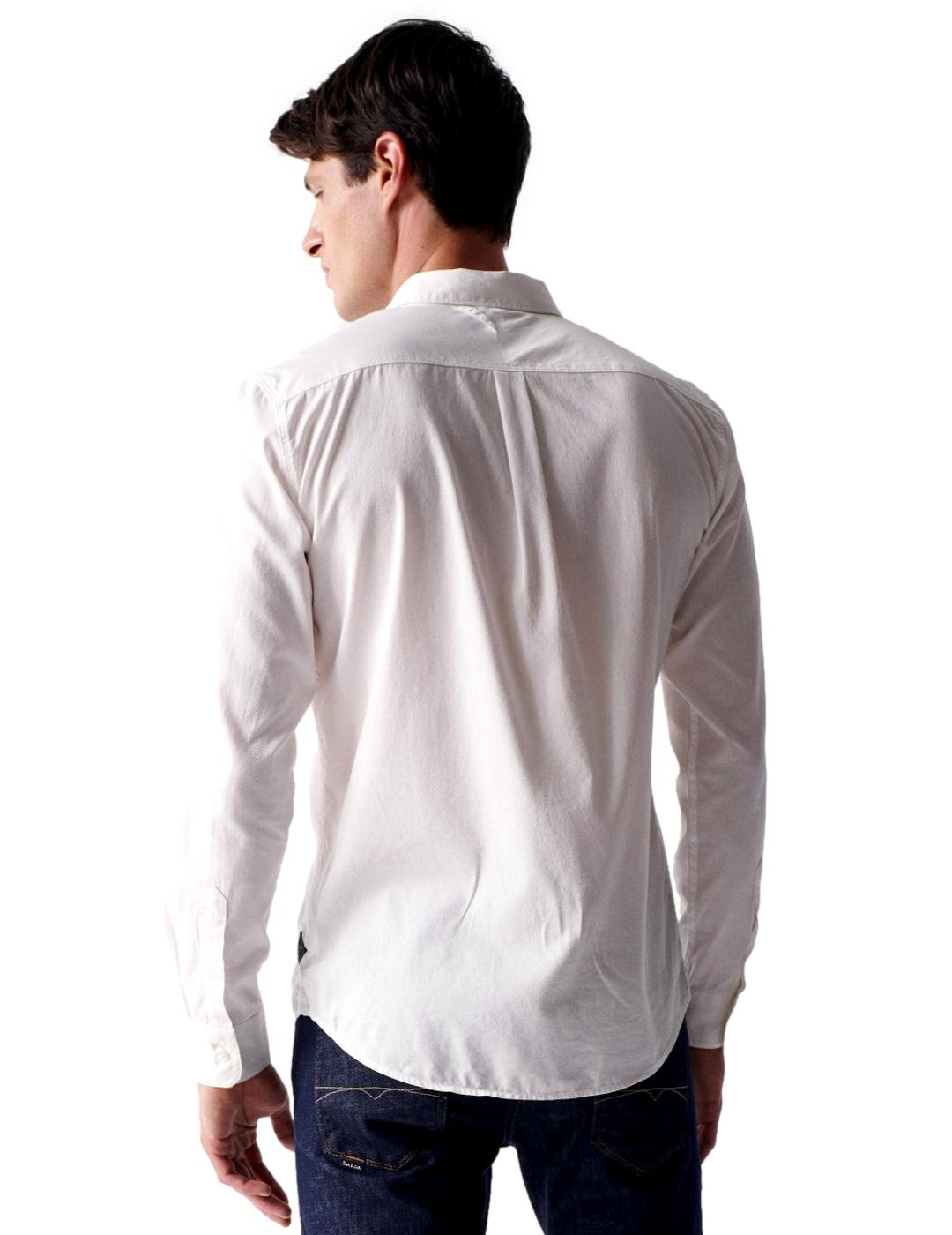 Camisa de manga larga Salsa Textura Blanco - Bicos de Fío