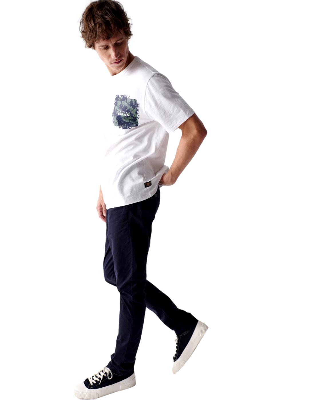Camiseta con estampado frontal Salsa Blanco - Bicos de Fío