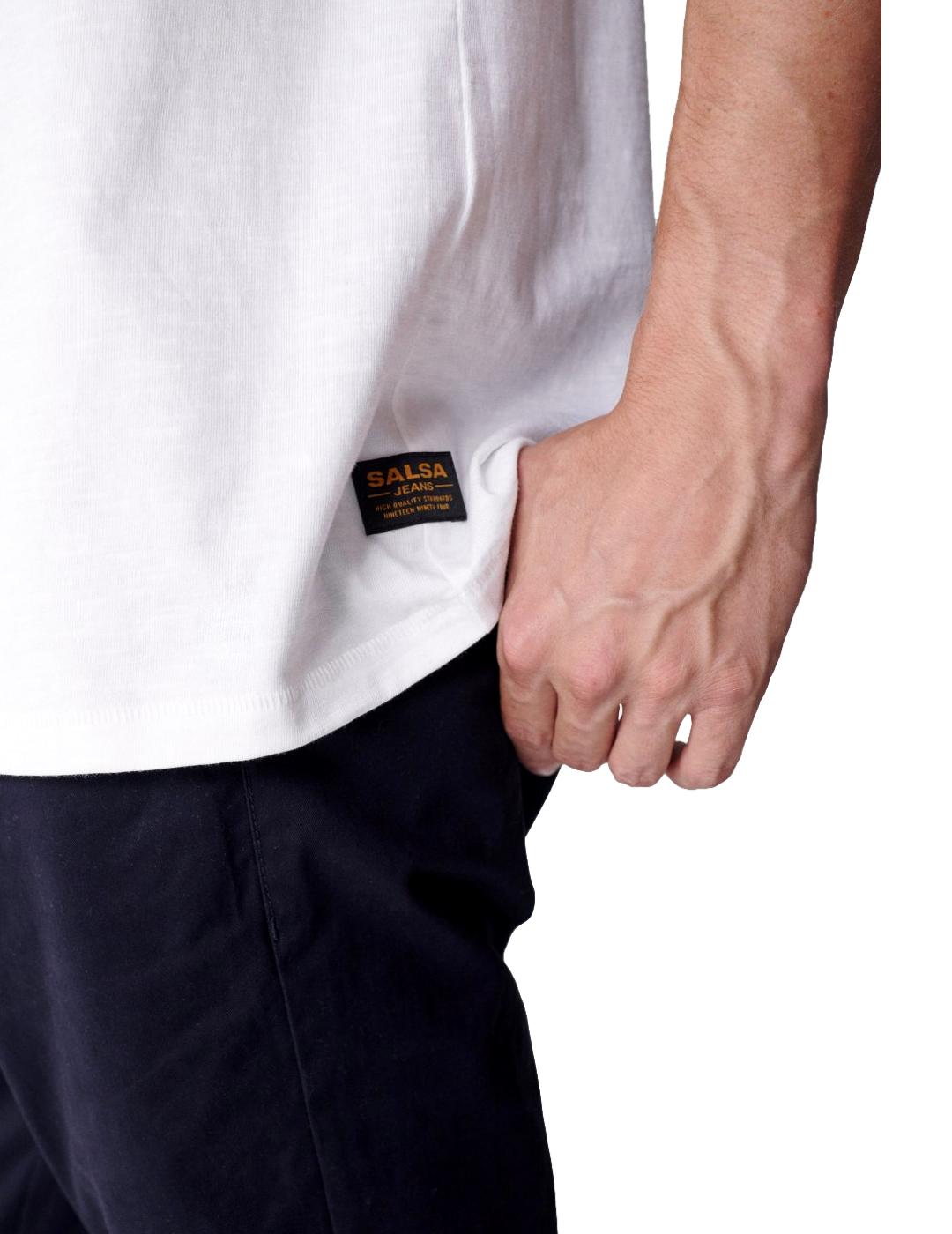 Camiseta con estampado frontal Salsa Blanco - Bicos de Fío