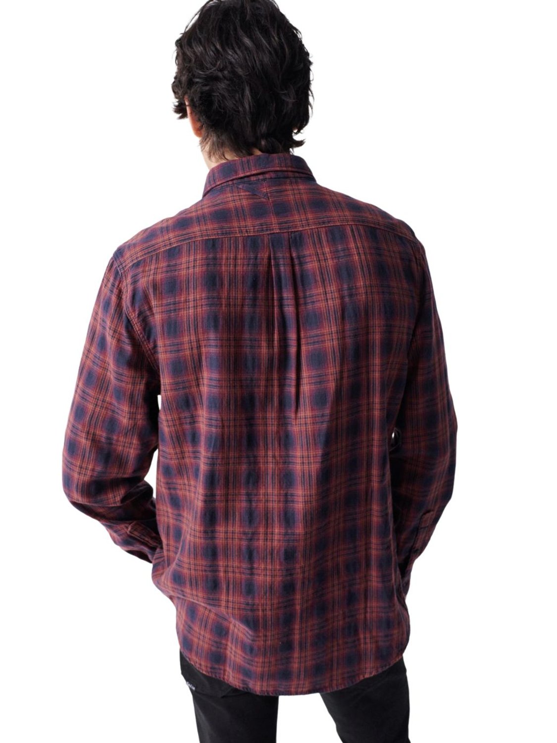 Camisa de cuadros Salsa Azul y Burdeos - Bicos de Fío