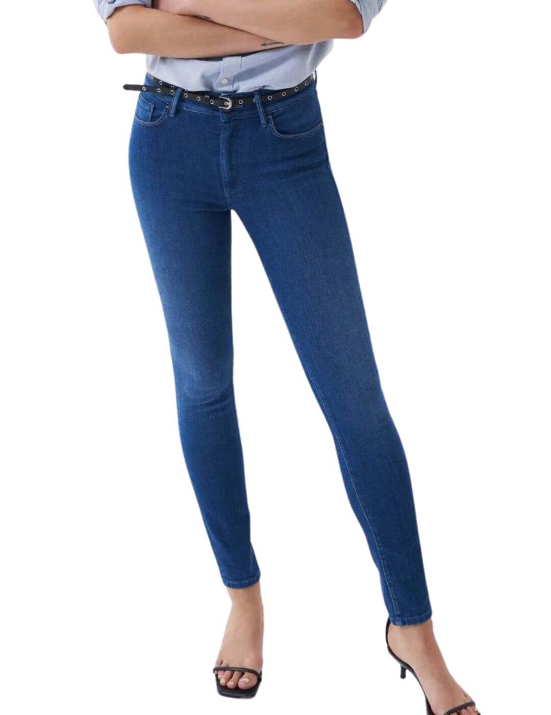 Vaqueros Salsa Jeans Push Up Destiny Azul - Bicos de Fío