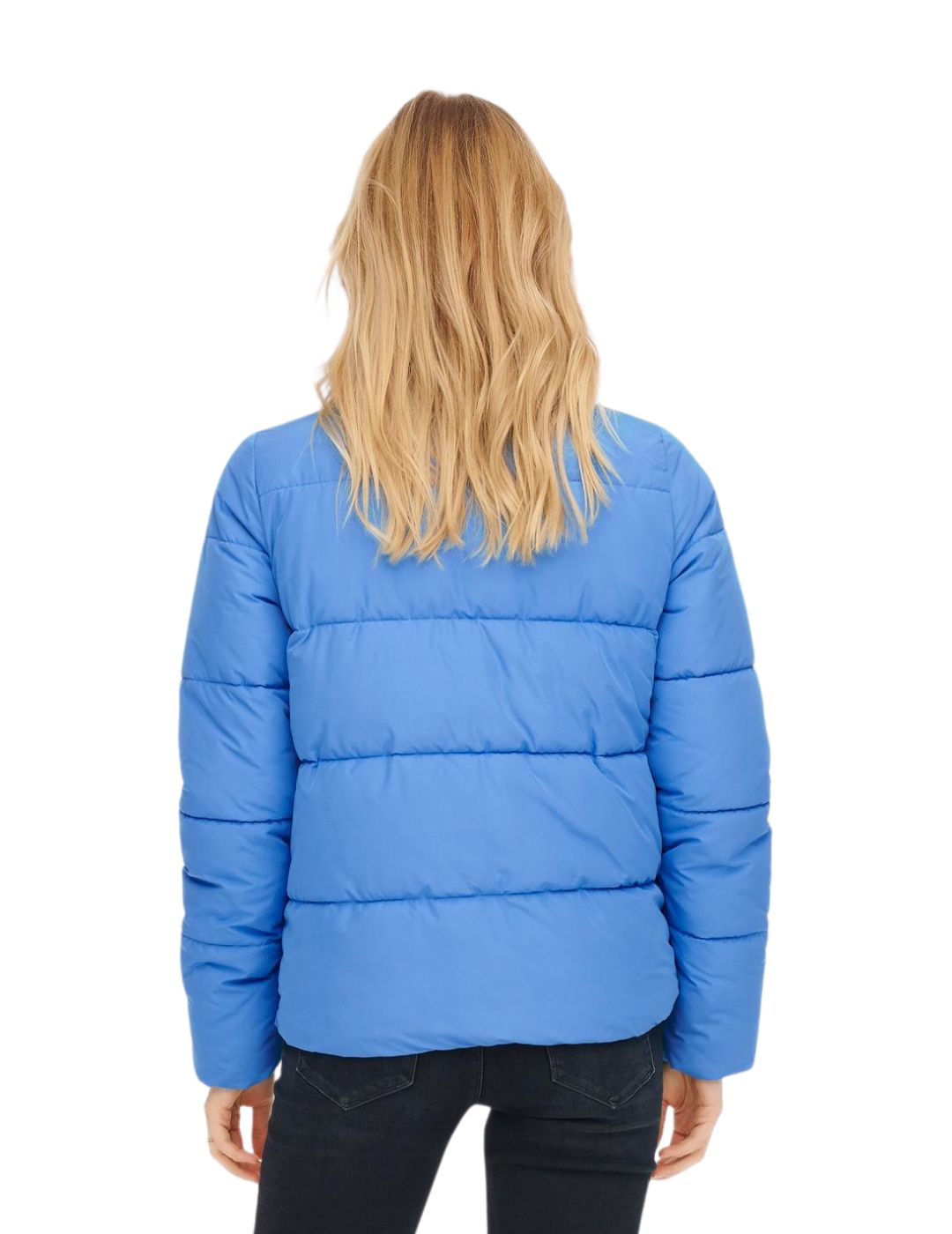 Chaqueta acolchada con cuello alto Only Cool Azul - Bicos de Fío