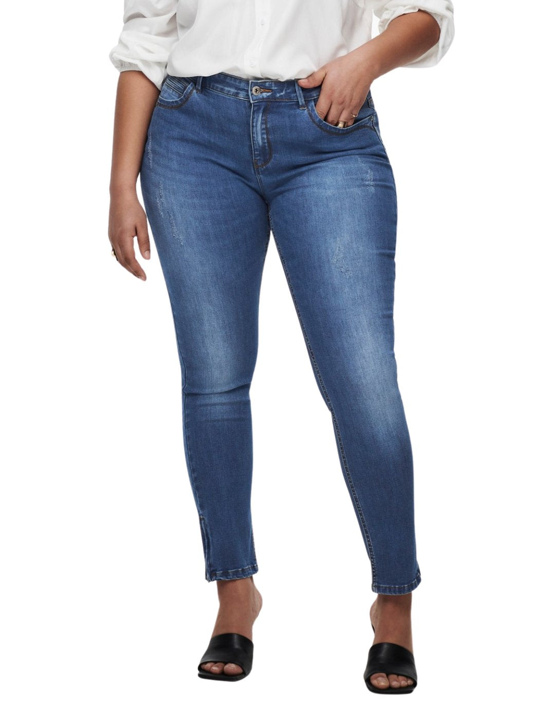 Vaqueros skinny curvy azul Only Carmakoma | Bicos de Fío