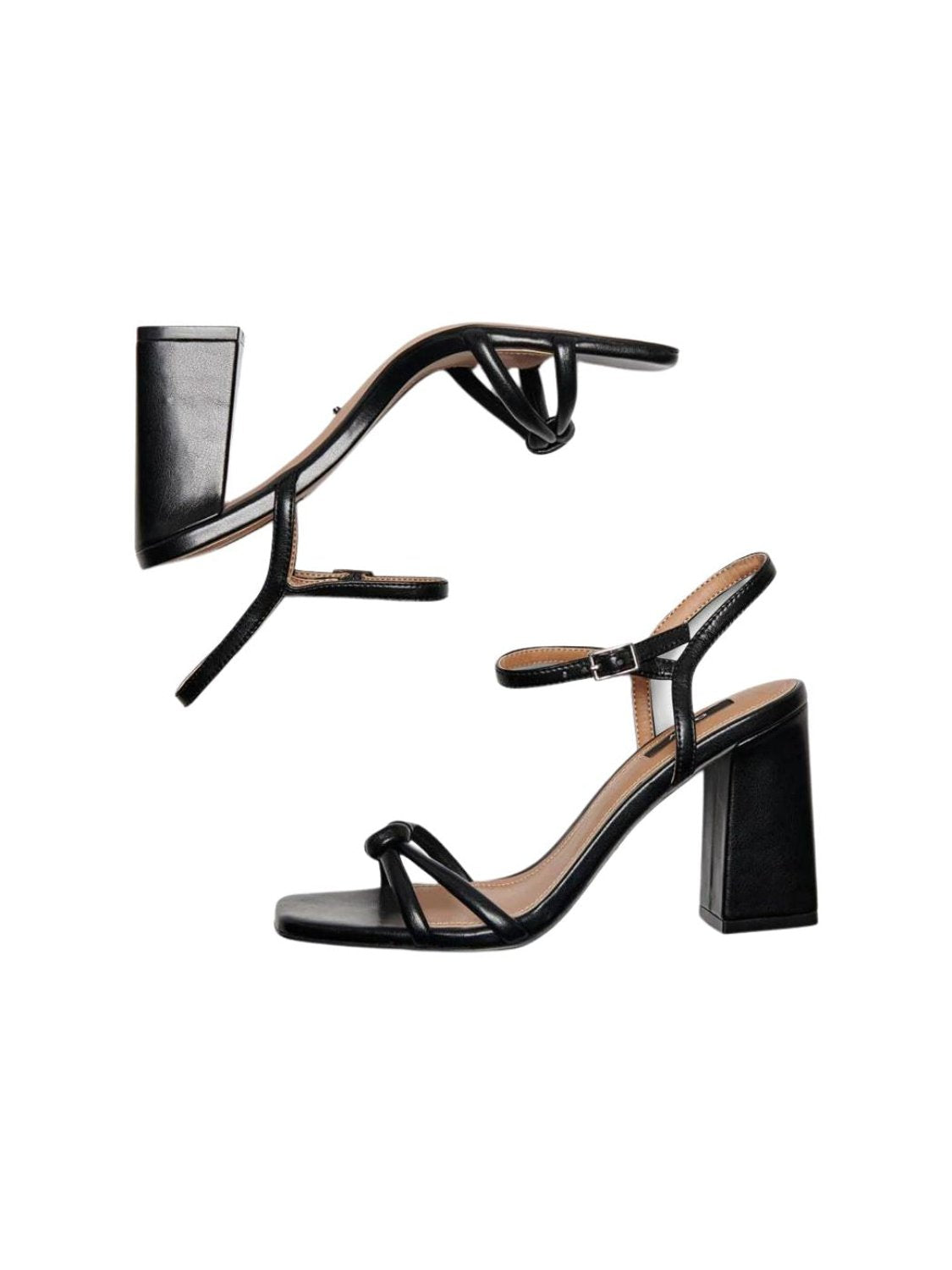 Sandalia de tacón con tiras Only Onlalyx Negro - Bicos de Fío