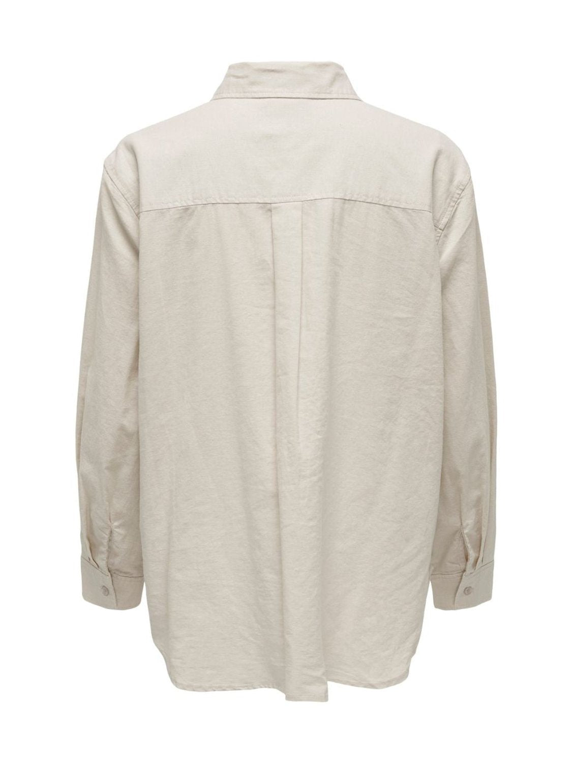 Camisa de lino Only Onltokyo Beige - Bicos de Fío