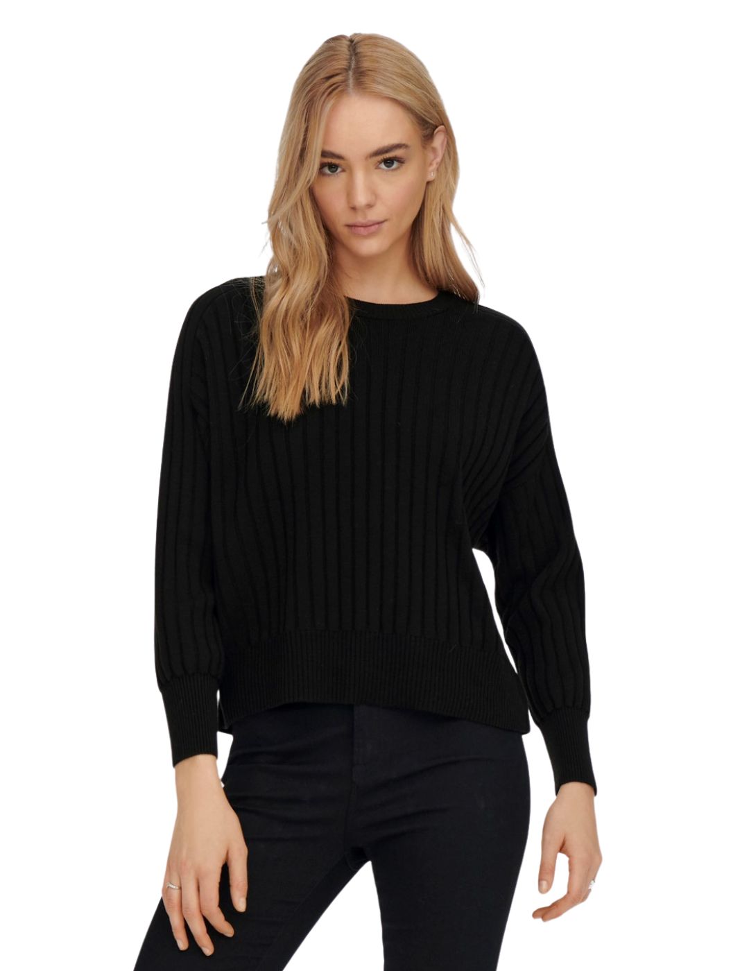 Jersey de punto Only Onlnew Negro - Bicos de Fío