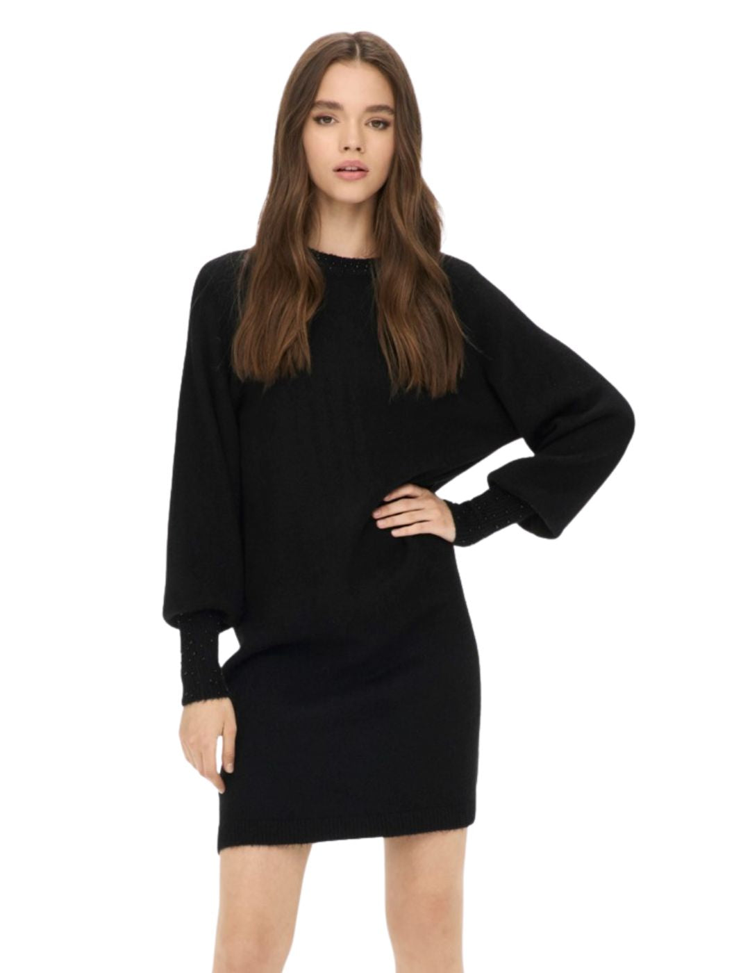 Vestido de punto Only Alexis Negro - Bicos de Fío