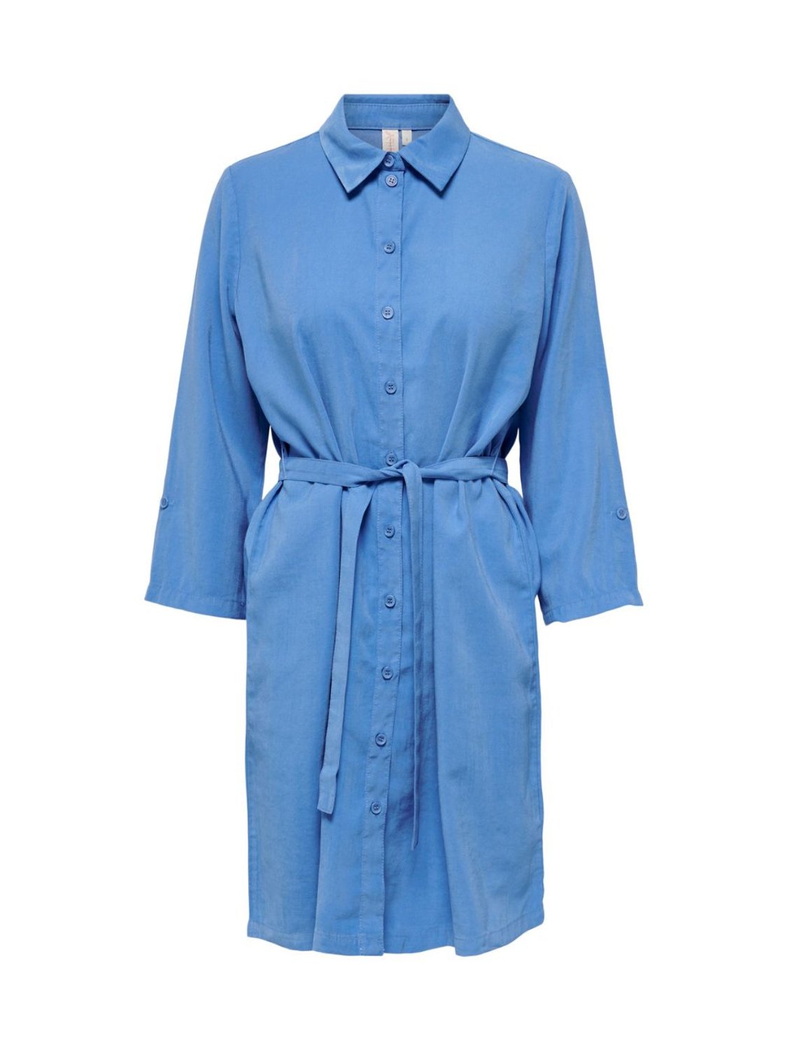 Vestido camisero manga 3/4 Only Laris Azul - Bicos de Fío