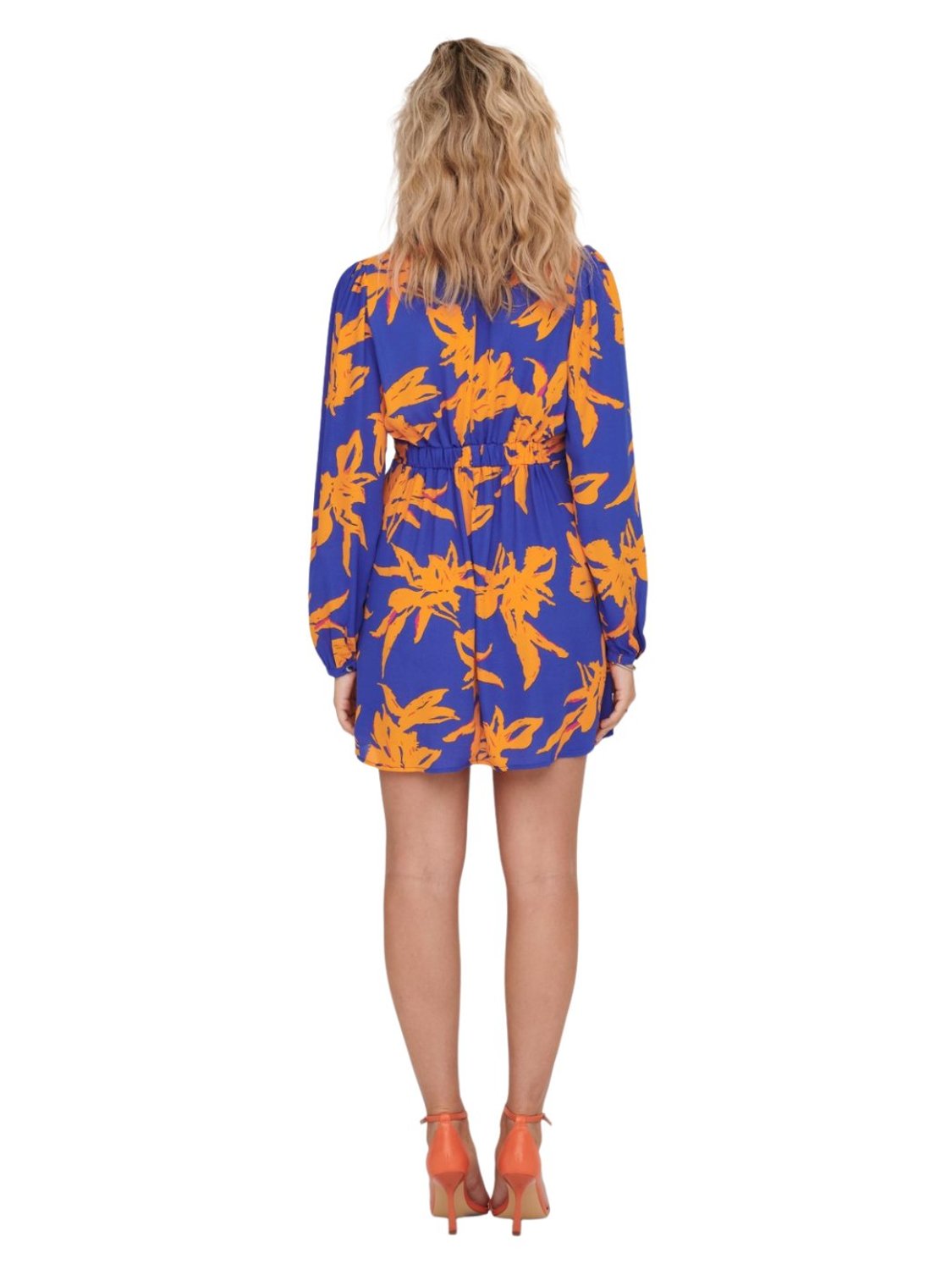 Vestido corto estampado Only Azul | Bicos de Fío