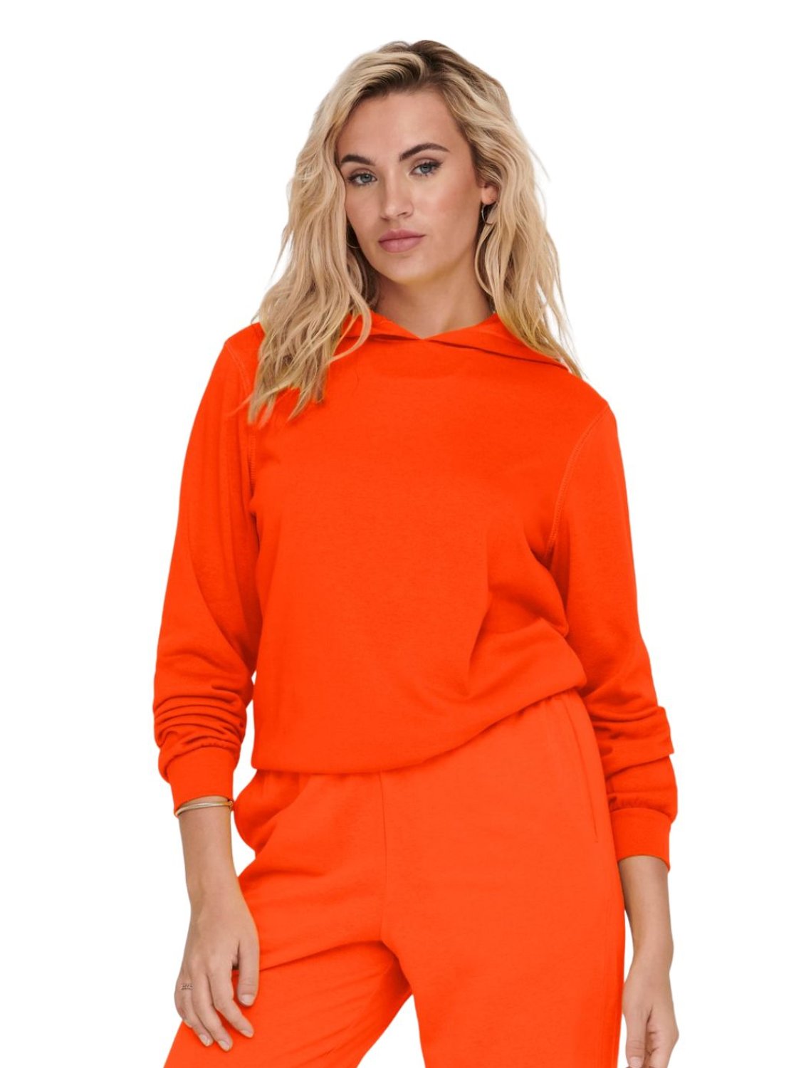 Sudadera con capucha Only Naranja - Bicos de Fío
