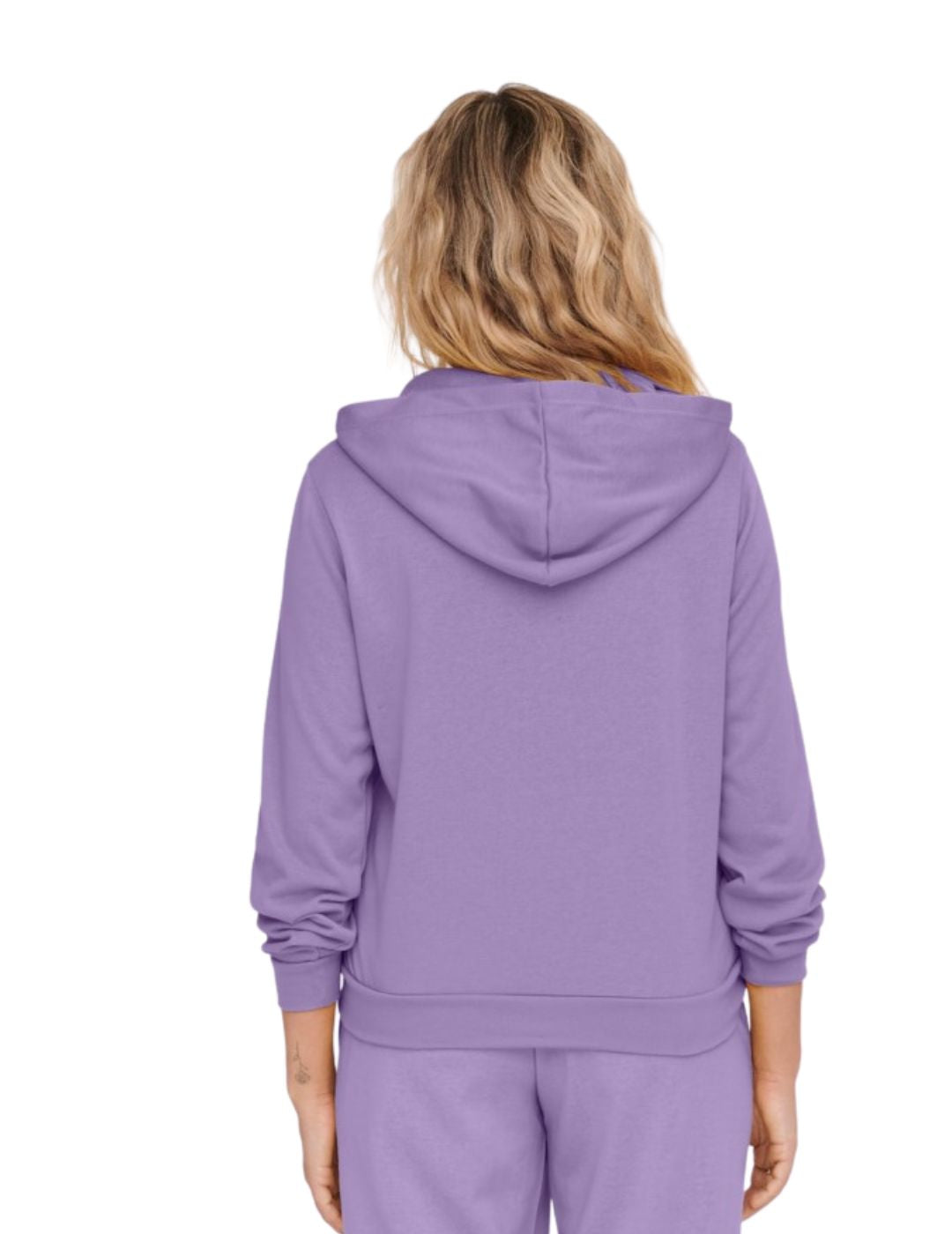 Sudadera con capucha violeta Only - Bicos de Fío