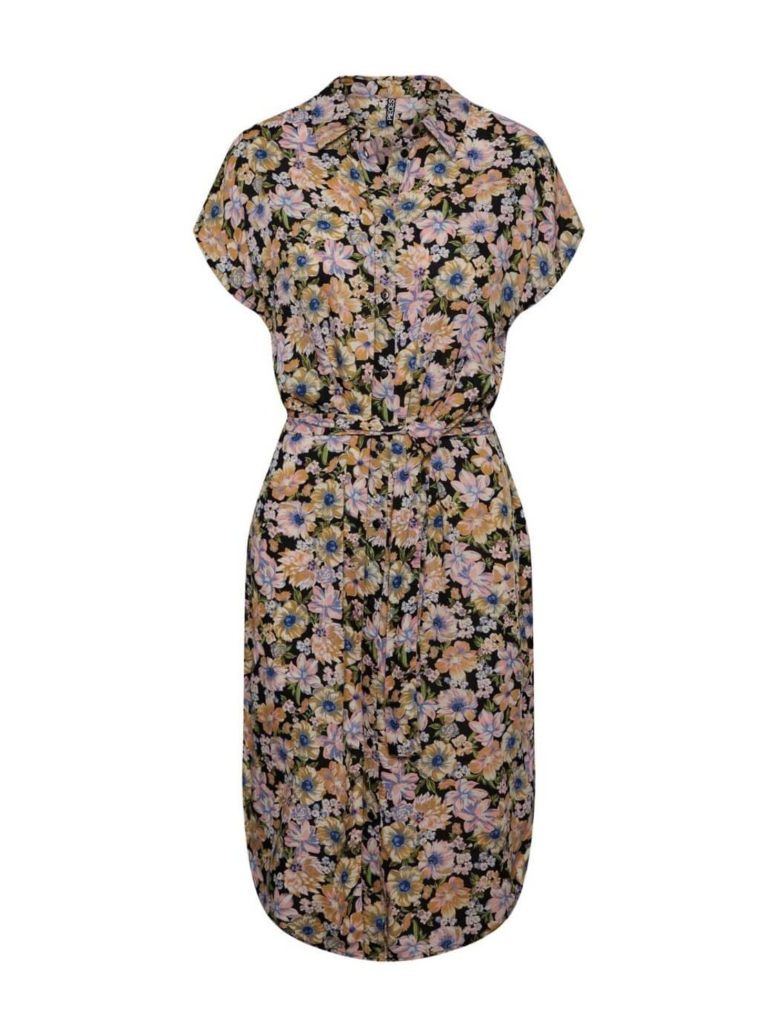 Vestido camisero estampado de flores Pieces Nya | Bicos de Fío
