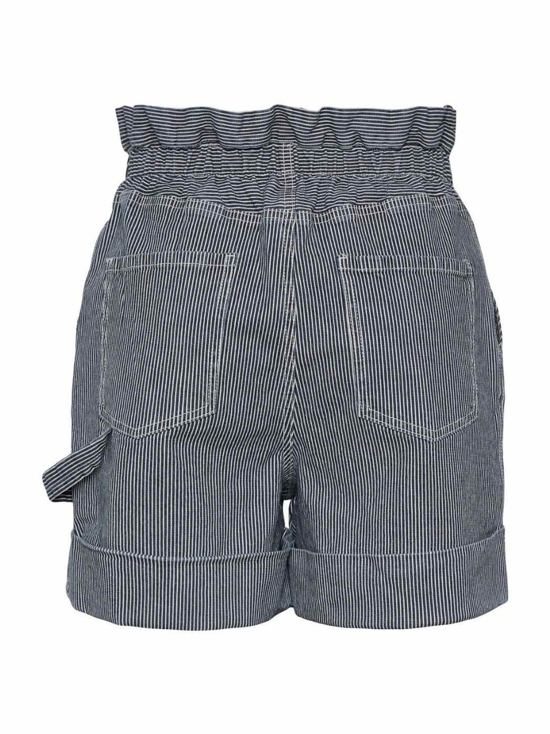 Pantalones cortos paperbag de rayas Pieces Azul Marino | Bicos de Fío