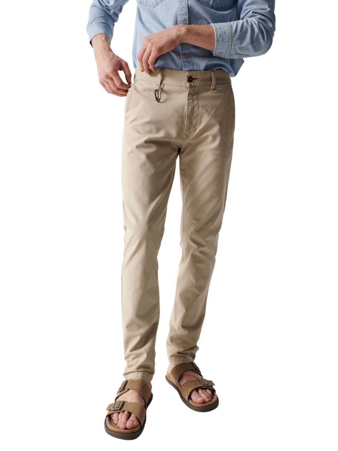 Pantalón chino Slim Salsa Beige | Bicos de Fío