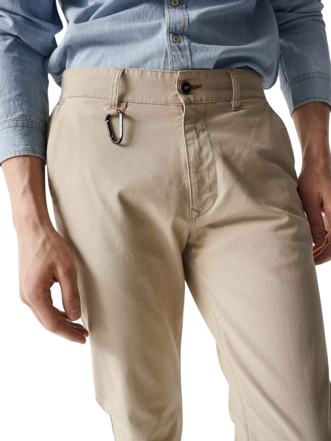 Pantalón chino Slim Salsa Beige | Bicos de Fío