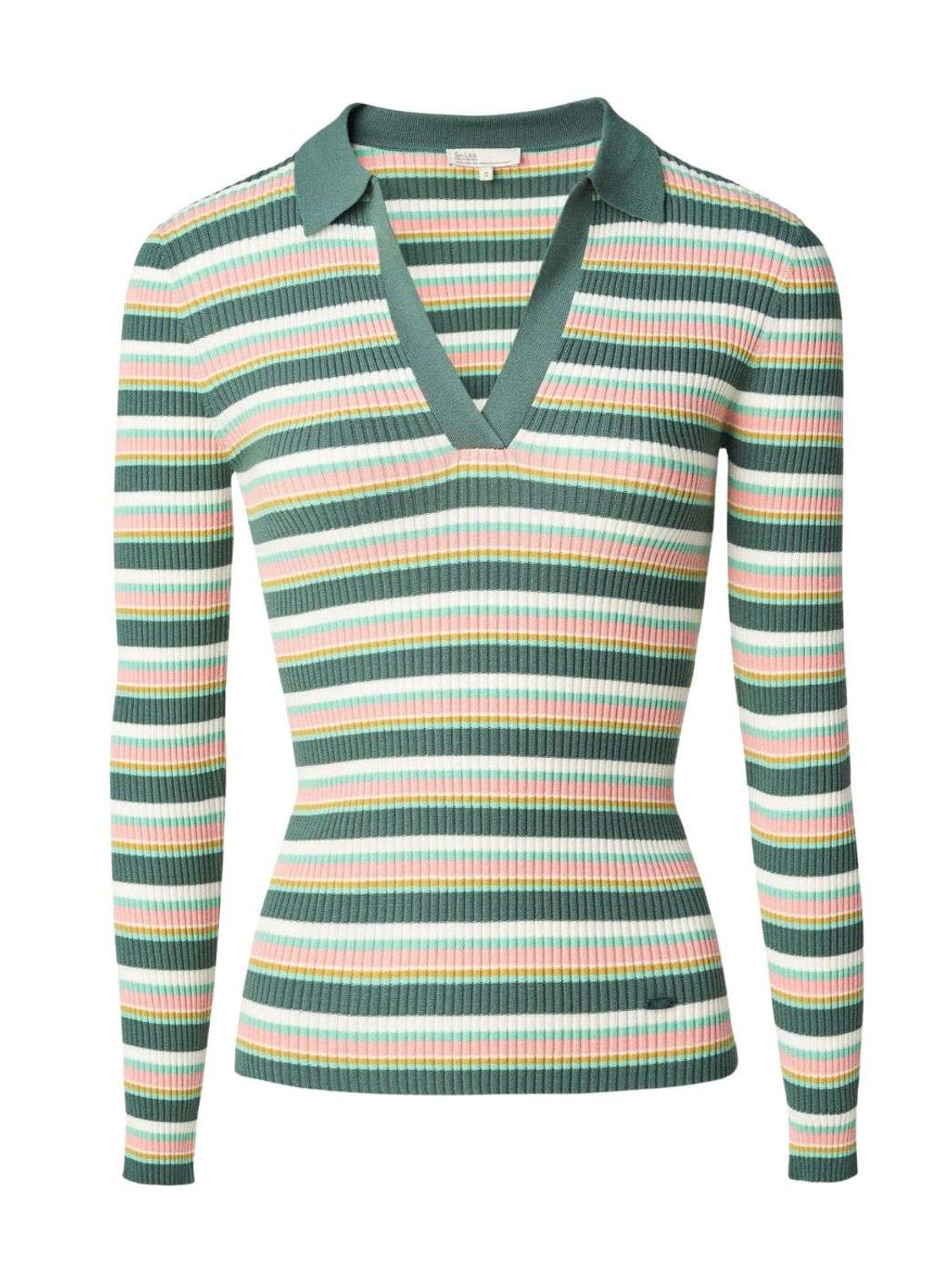 Camiseta de polo de punto canalé Salsa Multicolor - Bicos de Fío