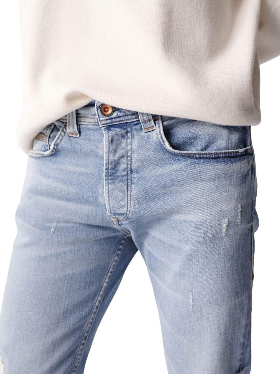 Vaqueros con rotos Salsa Slim Vintage | Bicos de Fío