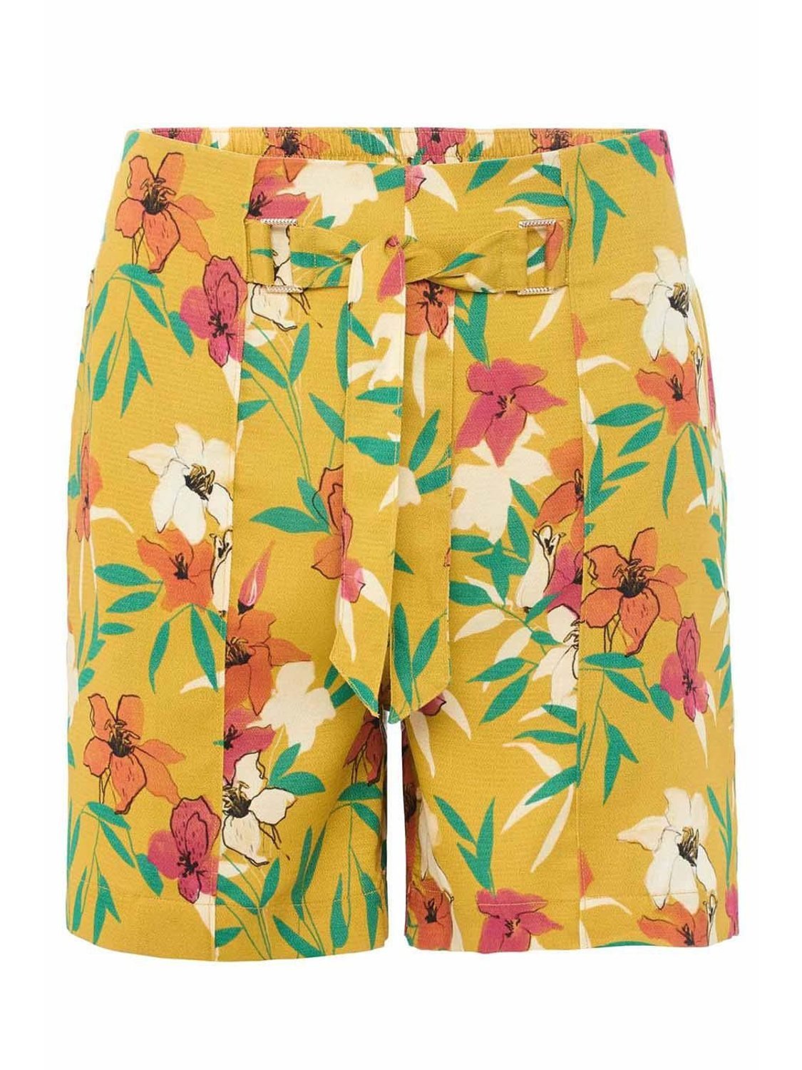 Short SALSA Elaine Estampado Flores Mostaza - Bicos de Fío