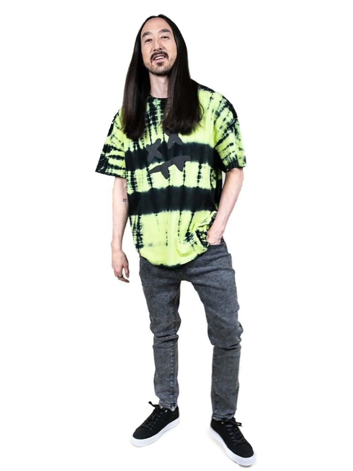 Vaqueros SikSilk x Steve Aoki Loose Fit Gris - Bicos de Fío