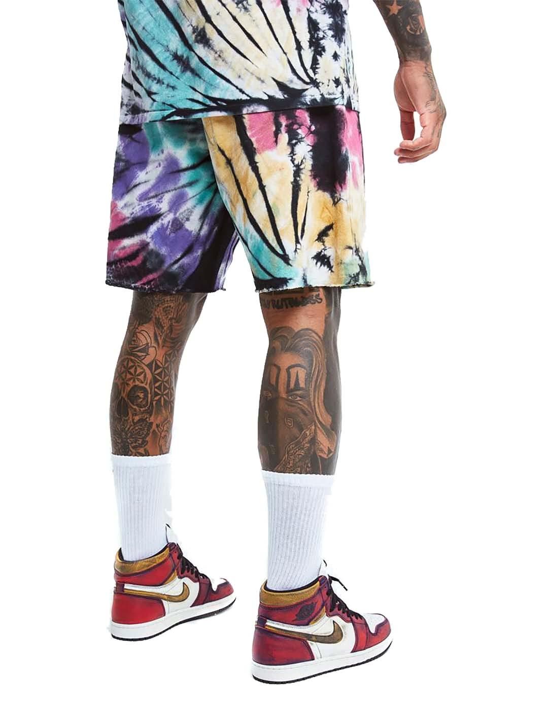 Shorts SikSilk x Steve Aoki Relaxed Tie Dye - Bicos de Fío