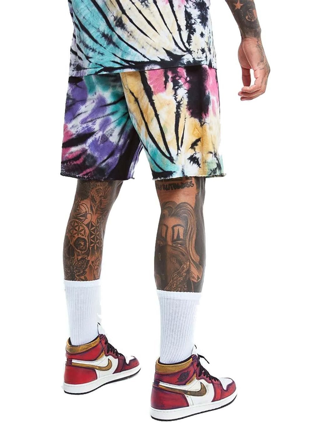 Shorts SikSilk x Steve Aoki Relaxed Tie Dye - Bicos de Fío