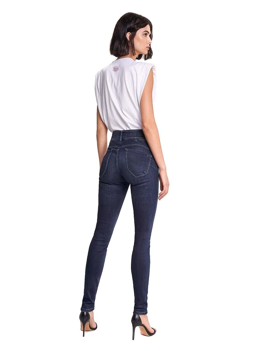 Vaqueros Salsa Jeans Push In Secret Skinny Brillo Cintura - Bicos de Fío