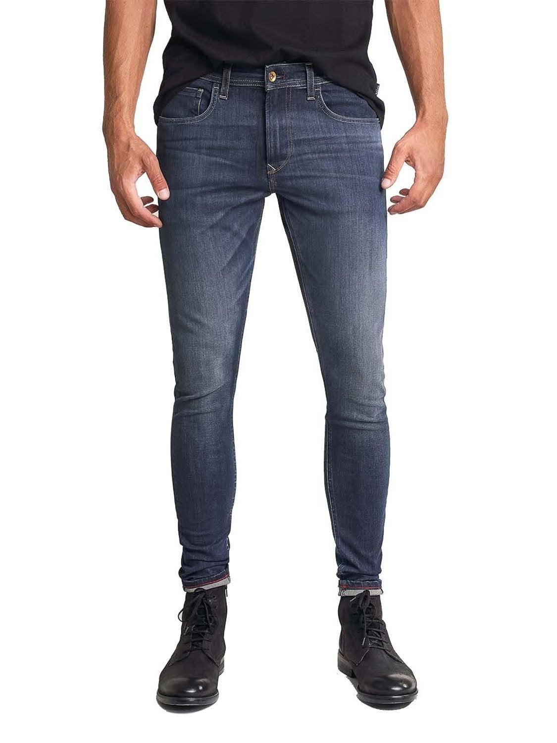 Vaqueros Salsa Jeans Super Skinny Kurt Azul - Bicos de Fío