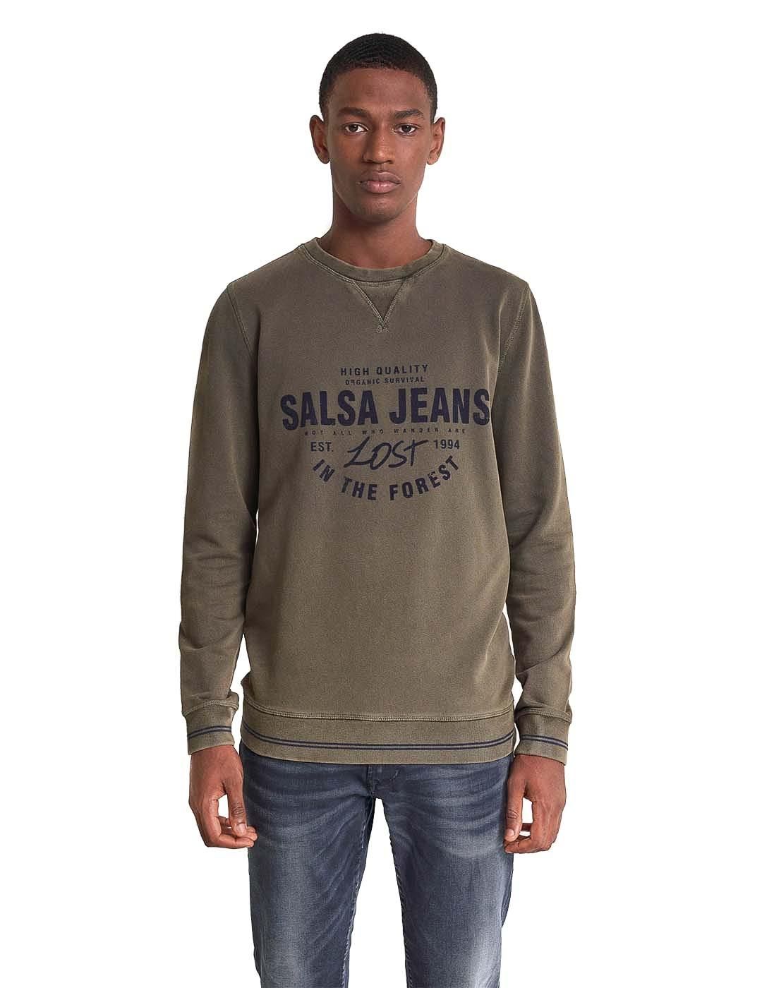 Sudadera Salsa Jeans Logo Verde - Bicos de Fío