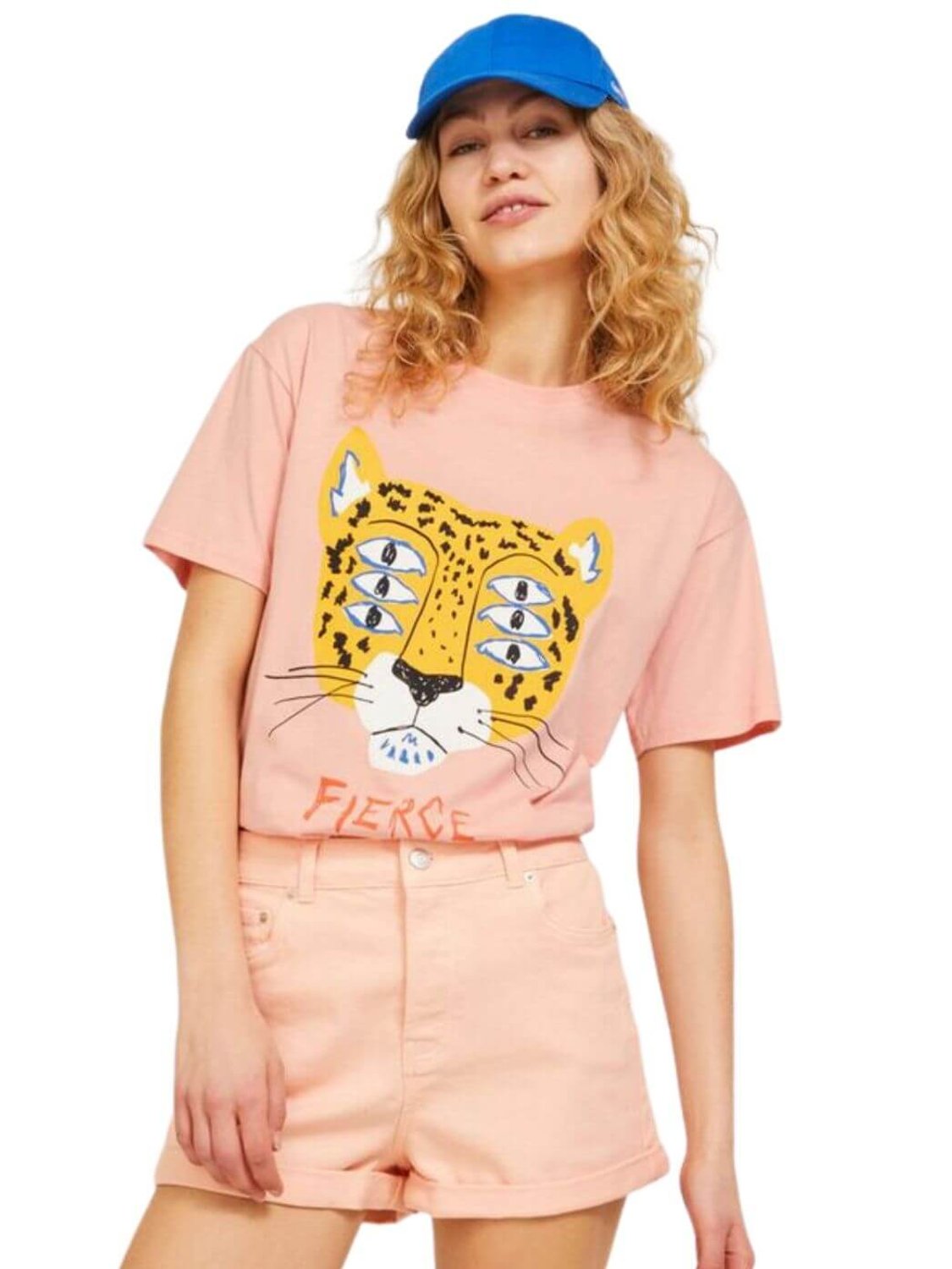 Camiseta JJXX Jxella Anna Fierce Rosa - Bicos de Fío