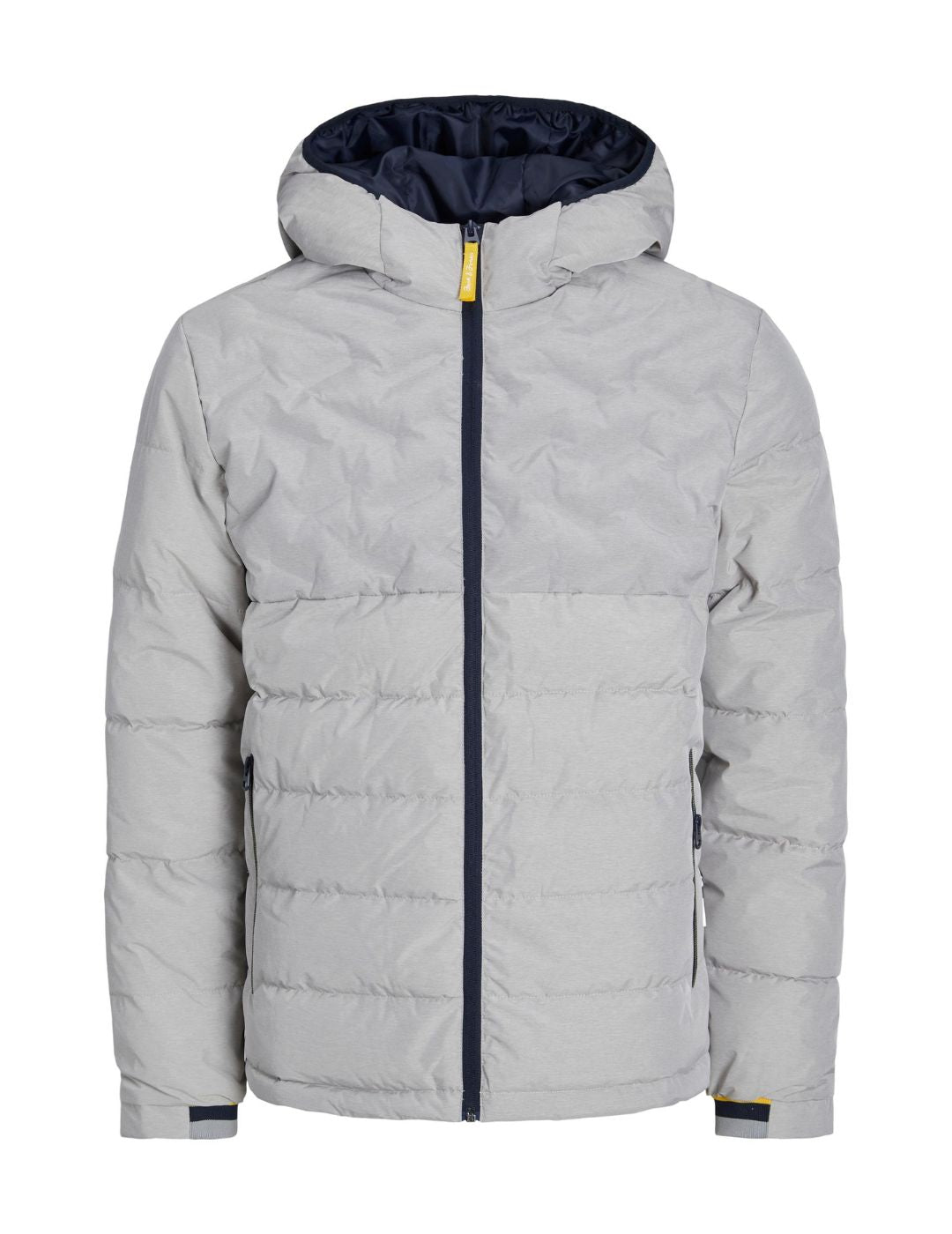 Cazadora acolchada con capucha Jack and Jones Coberg Gris - Bicos de Fío